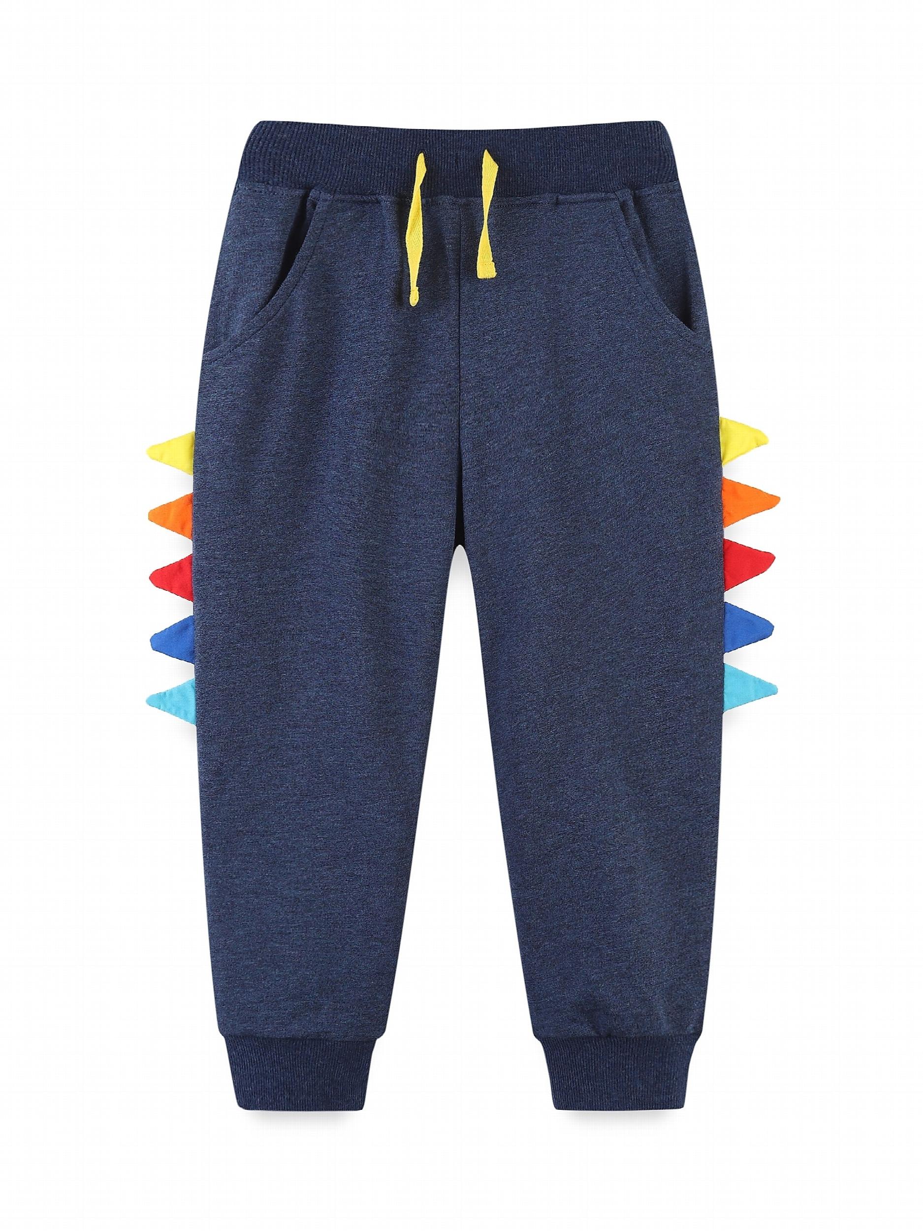Dino Pattern Boys Active Sweatpants Jogger Sports Pants
