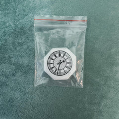 Dollhouse Wall Clock Mini Home Decor Accessory with Adhesive Backing