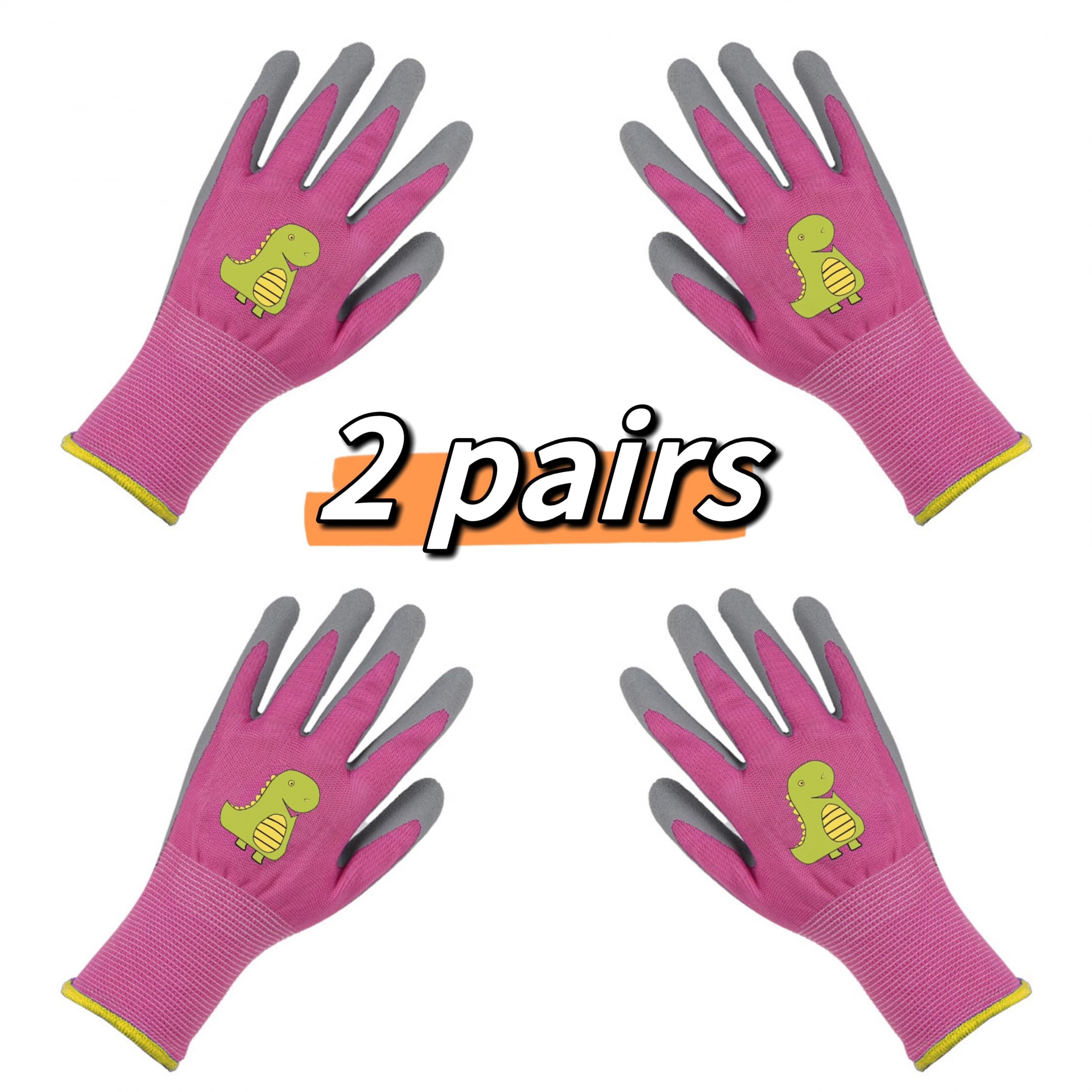 2 Pairs Safety Garden Gloves Knitted Elastic Liner Water Dirt Resistant