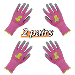 2 Pairs Safety Garden Gloves Knitted Elastic Liner Water Dirt Resistant