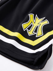 Boys Teen Casual Letter Graphic Print Drawstring Shorts