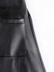 Toddler Girls Casual PU Leather Skirt With Belt