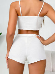 Lace Ruffle Cami Top & Shorts Lounge Set