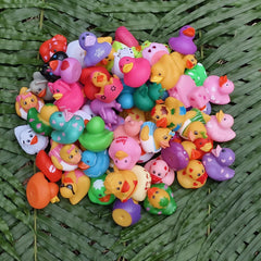 30-60 Colorful Rubber Ducks Toy Duckies for Kids Bath Birthday Summer Beach