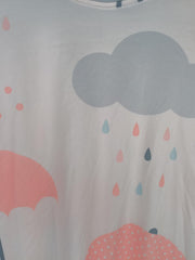 Plus Size Cloud & Umbrella Print Nightdress