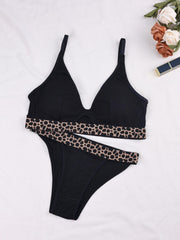 Leopard Print Bra & Panties Lingerie Set