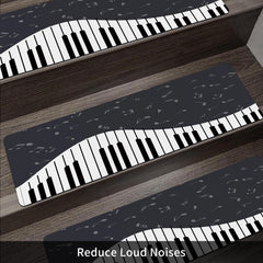 Fun Piano Printed Stair Mat Non-slip Home Decoration Mat