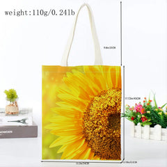 Sunflower Series Printed Eco Friendly Shopping Tote Bag