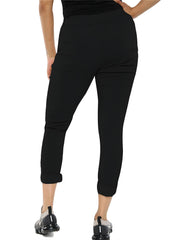 Solid Casual Drawstring Waist Pants