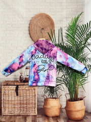 Tie Dye Pattern DADDY'S LITTLE GIRL Hoodies Girls Comfy Hooded Pullover