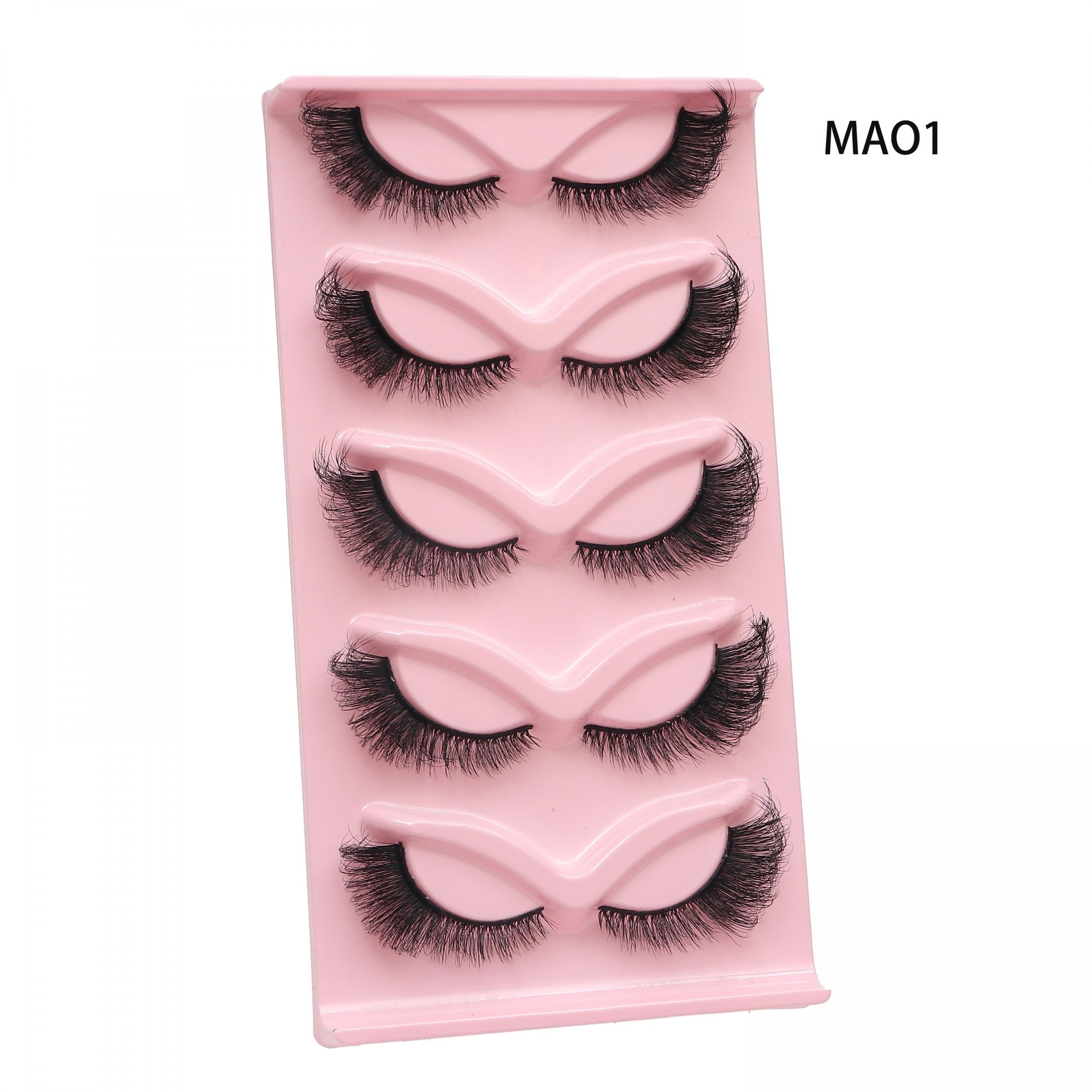 Fluffy 3D Wispy Strips Lashes False Eyelashes Natural Look