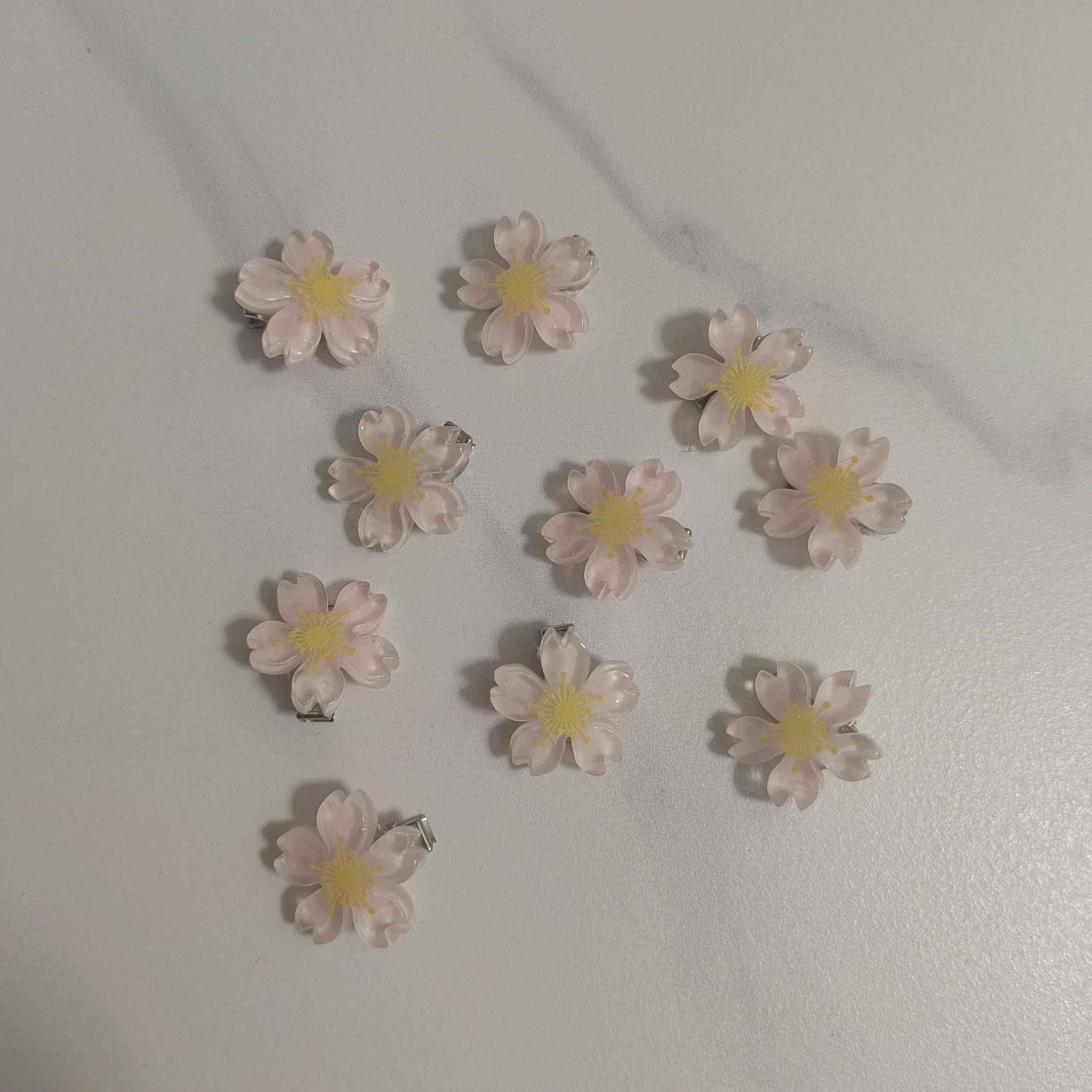 10pcs Mini Flower Claw Clips Sweet Non slip Hair Accessories Girls Kids