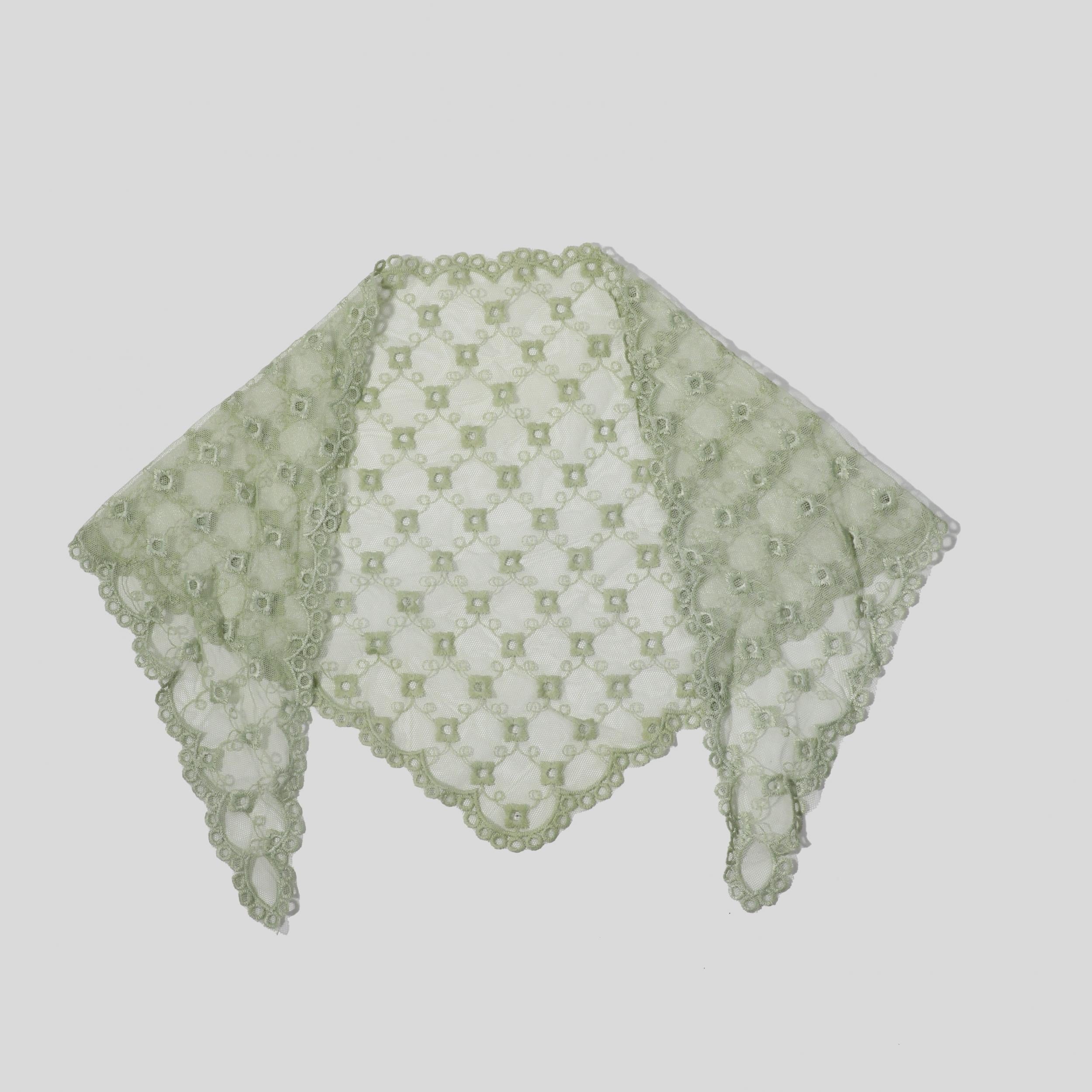 Floral Lace Triangle Scarf Thin Shawl Bandana Neckerchief for Women