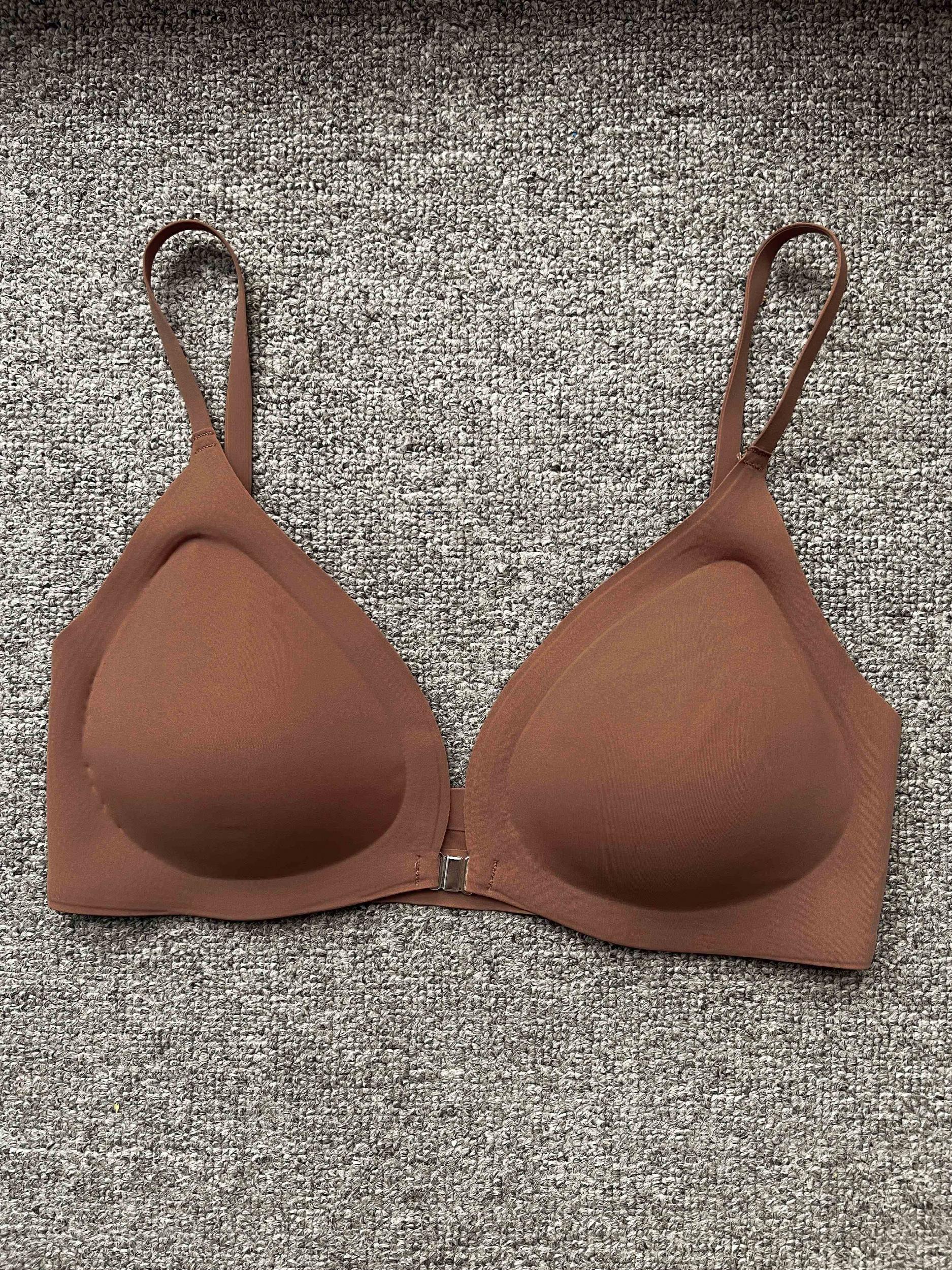 Wireless Front Buckle Triangle Bra for Women