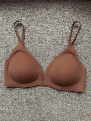 Wireless Front Buckle Triangle Bra for Women