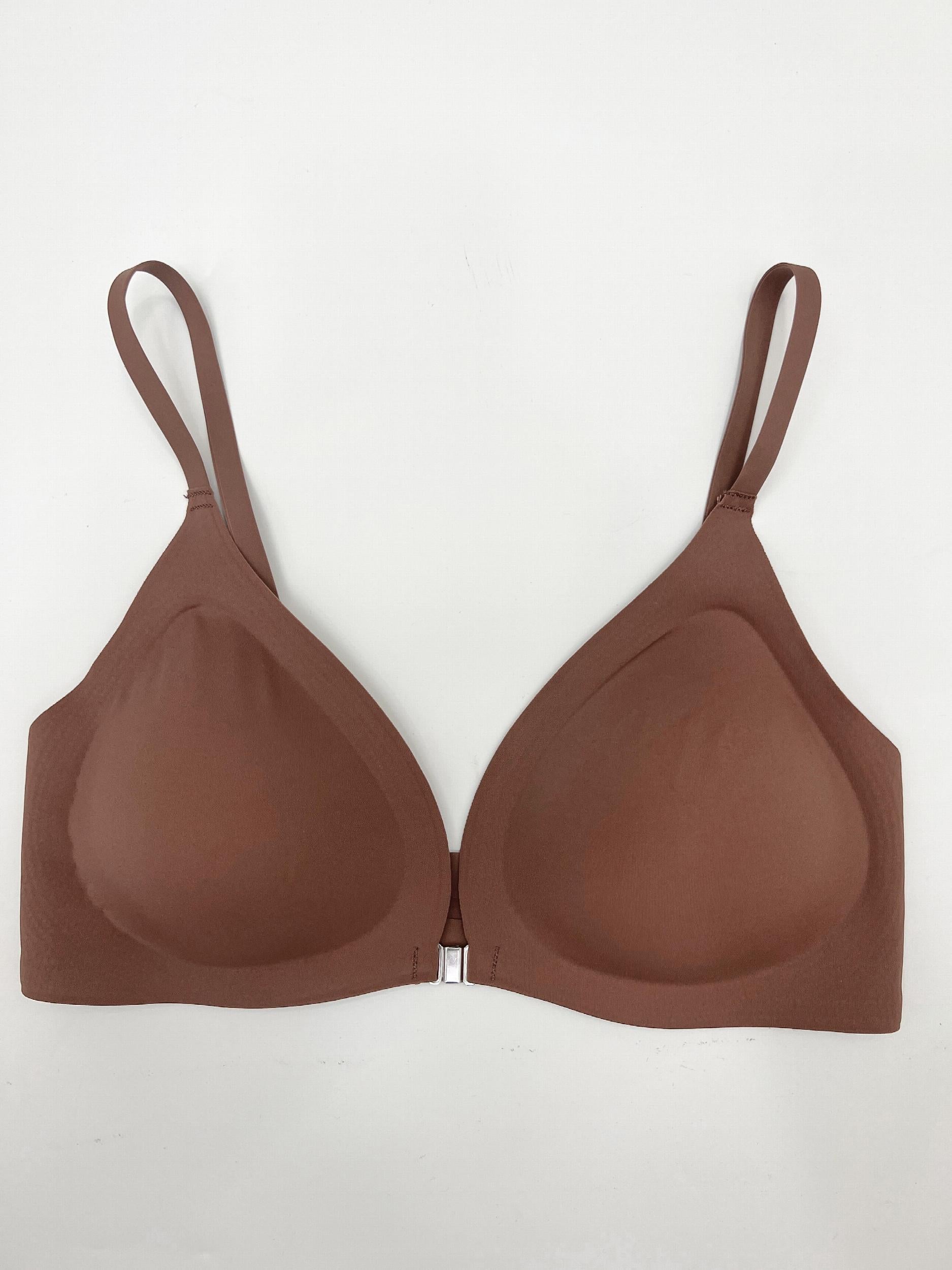 Wireless Front Buckle Triangle Bra for Women