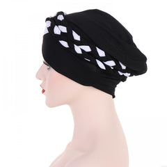 Double Braided Turban Cap Pre tied Headwrap Casual Beanie