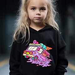 Melting Ice Cream Car Hoodie Pants Set Spring Fall Sports Girls