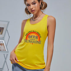 Casual Sports Tank Top Sleeveless Shirts Women's Summer Tops