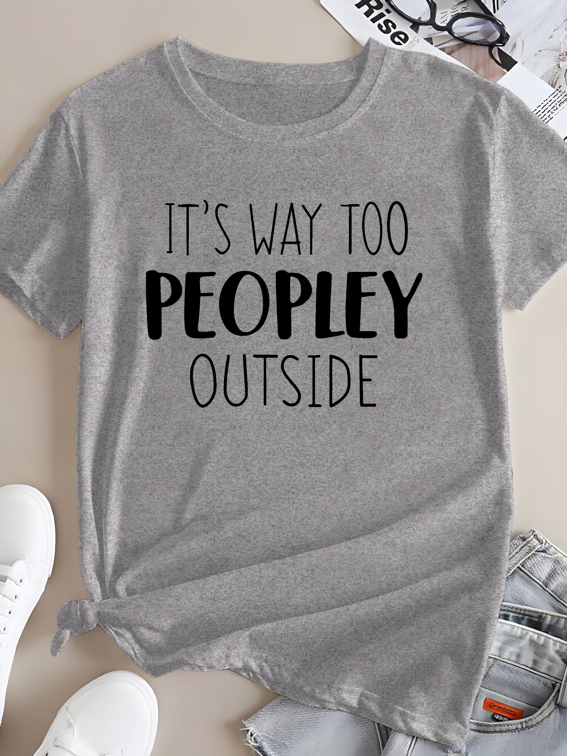 Letter Print Lounge Tops Crew Neck Women's Loungewear