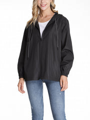 Women's Waterproof Hooded Raincoat Lightweight Packable Rain Jacket