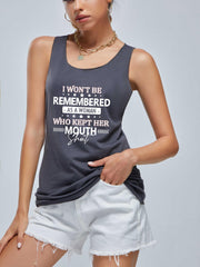 Women's Letter Graphic Tank Top Summer Sleeveless Shirt