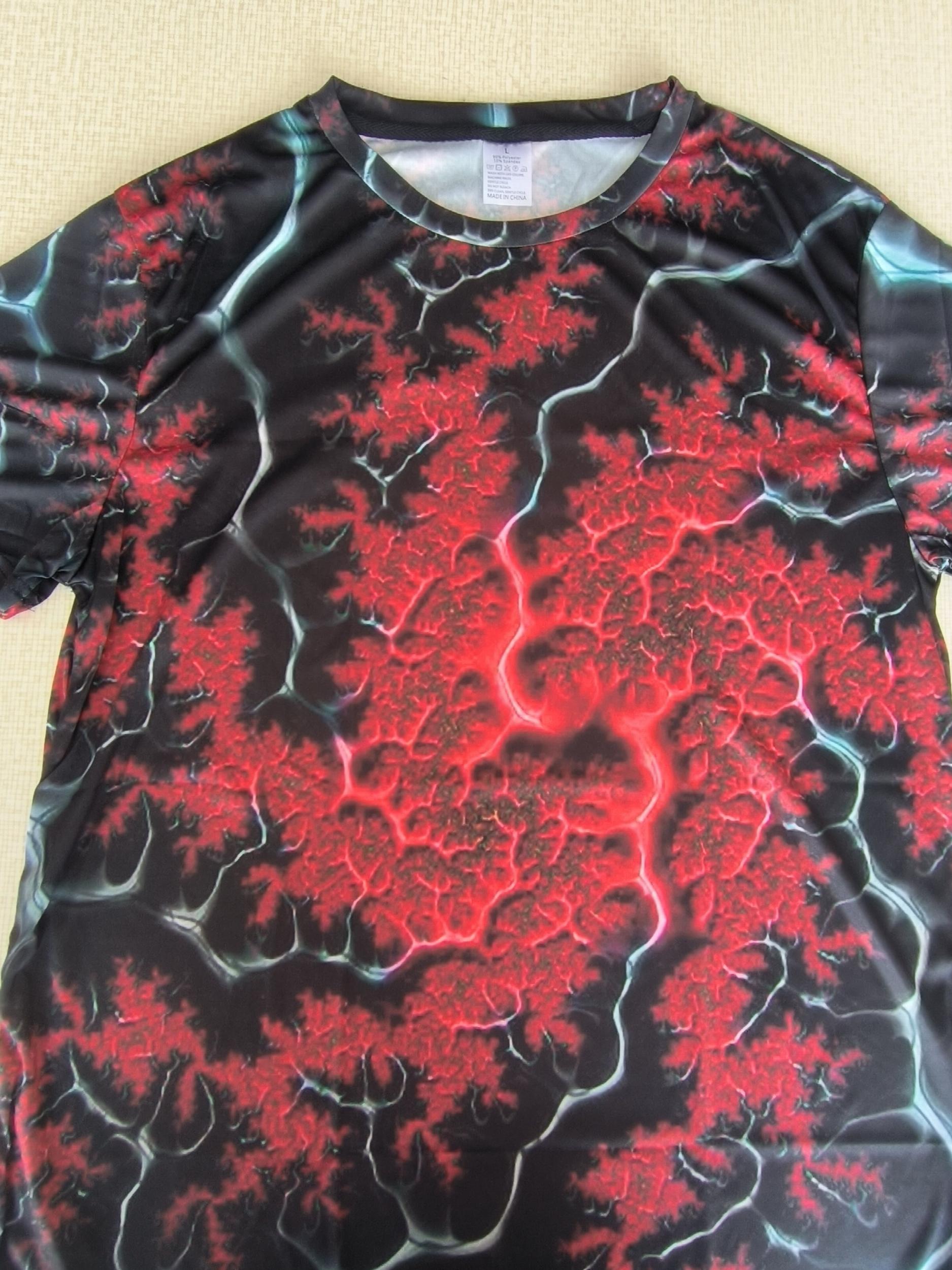 Men's 3D Abstract Graphic Novel T shirt Casual Mid Stretch Pullover Tee