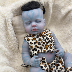 Fairy Boy Reborn Doll with Leopard Outfit & Accessories