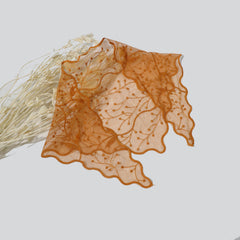 Embroidered Lace Triangle Scarf Mantilla Veil