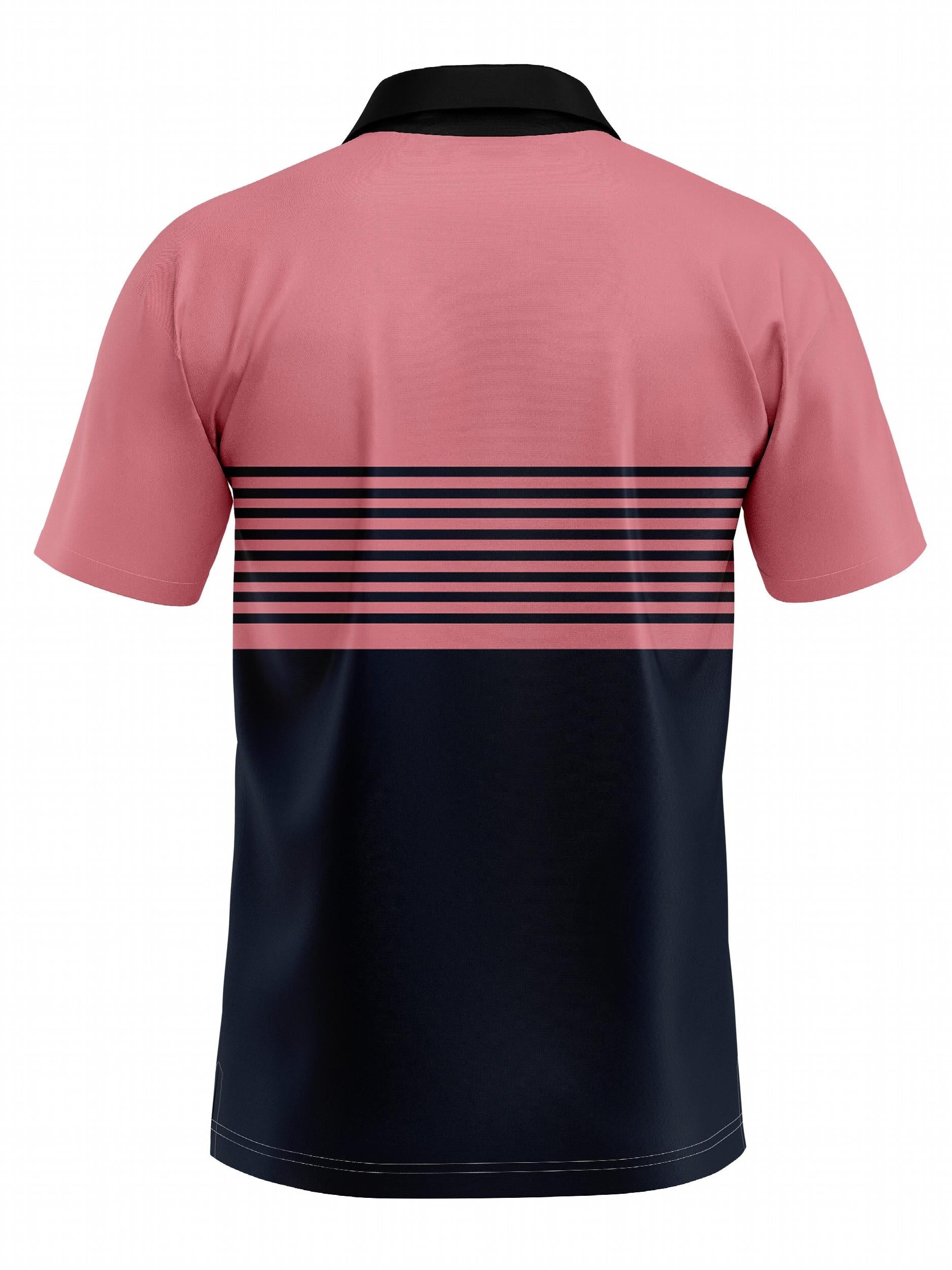 Men's Striped Short Sleeve Lapel Shirt for Summer