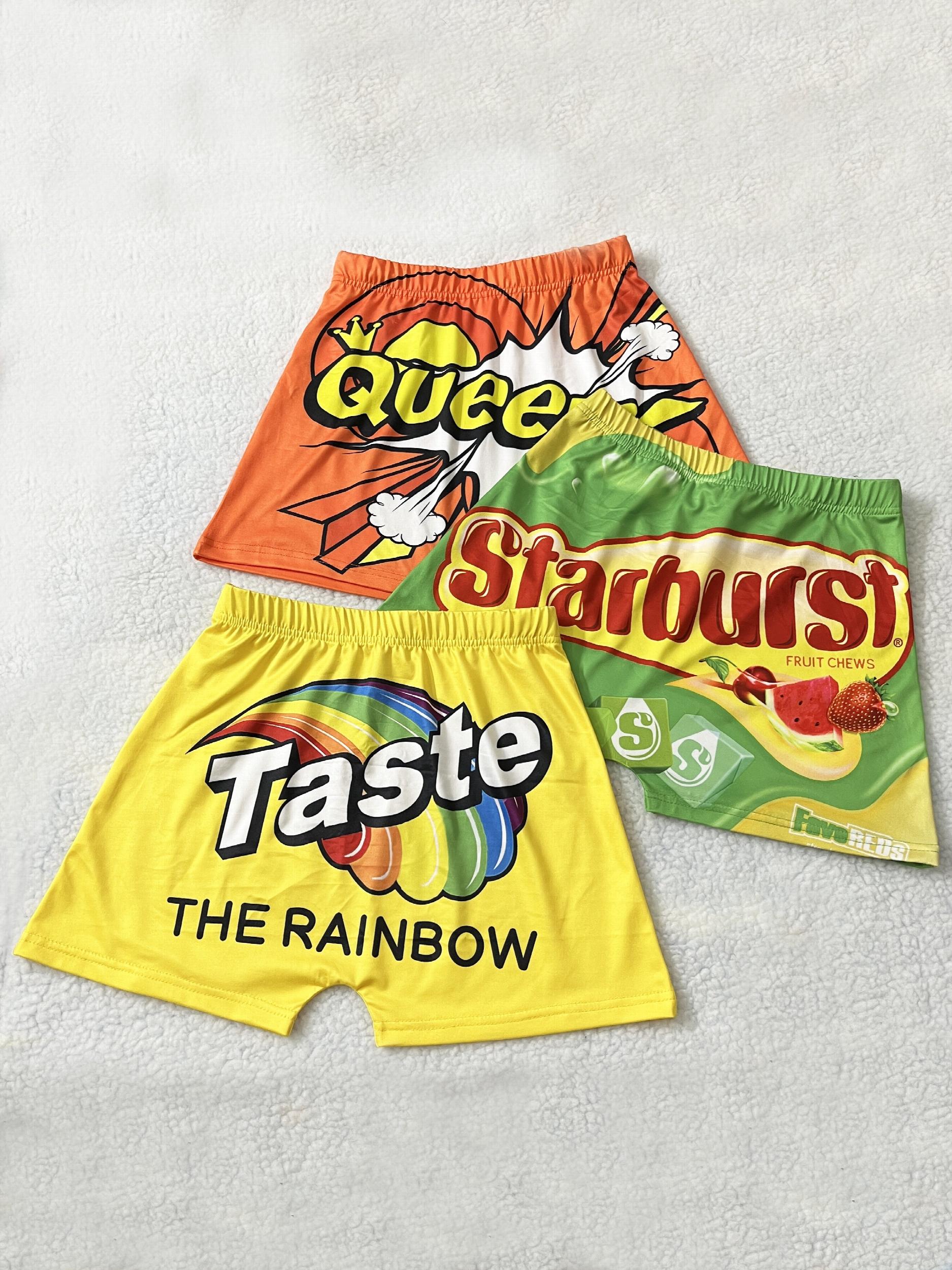 3 Pack Letter Print Waist Shorts for Women