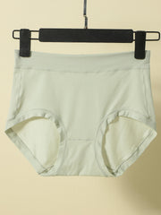 7pcs Solid Briefs Mid Rise Stretchy Panties