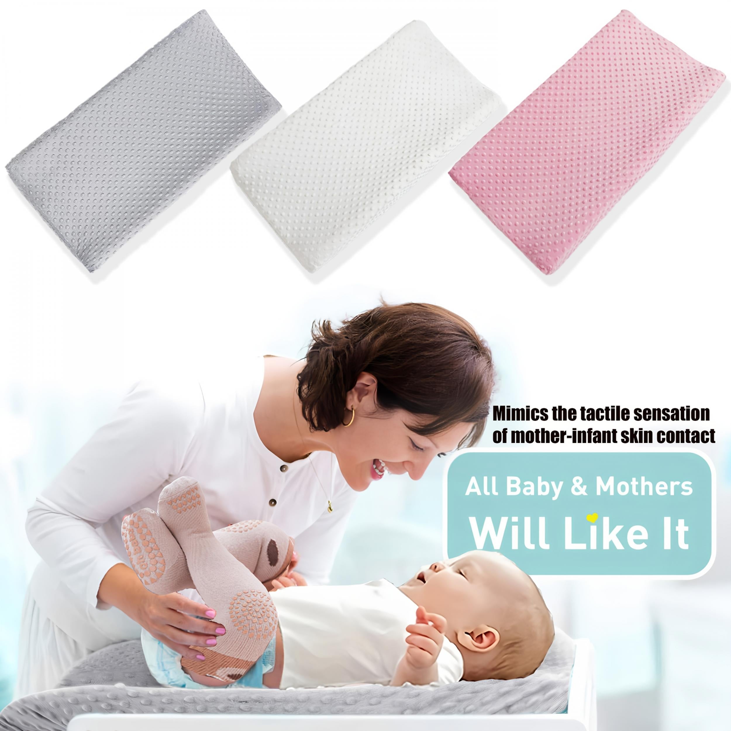 Plush Diaper Changing Pad Cover Soft Polyester Non Slip for Cribs & Play Mats