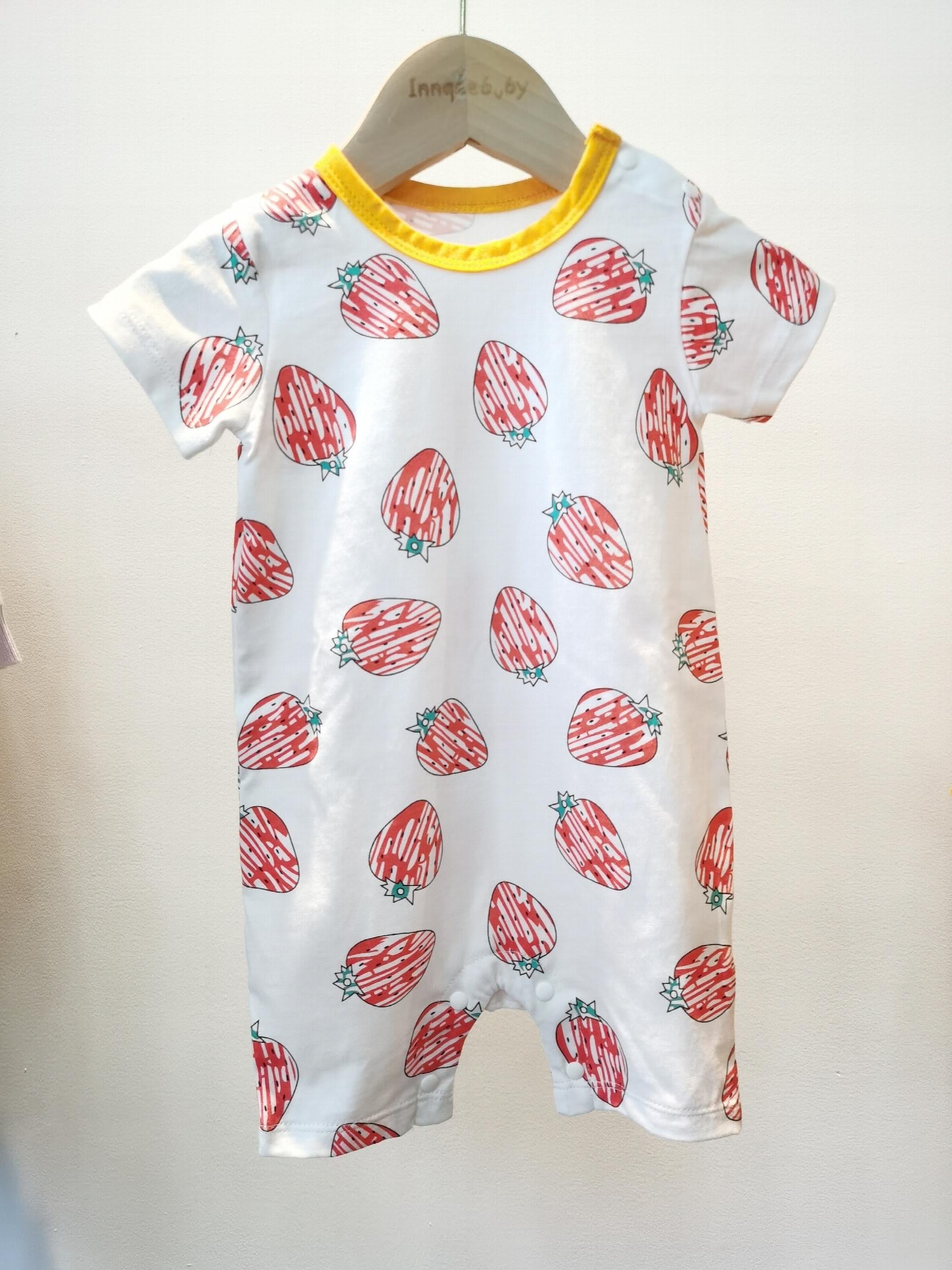 Baby Dinosaur Print Romper Short Sleeve Jumpsuit