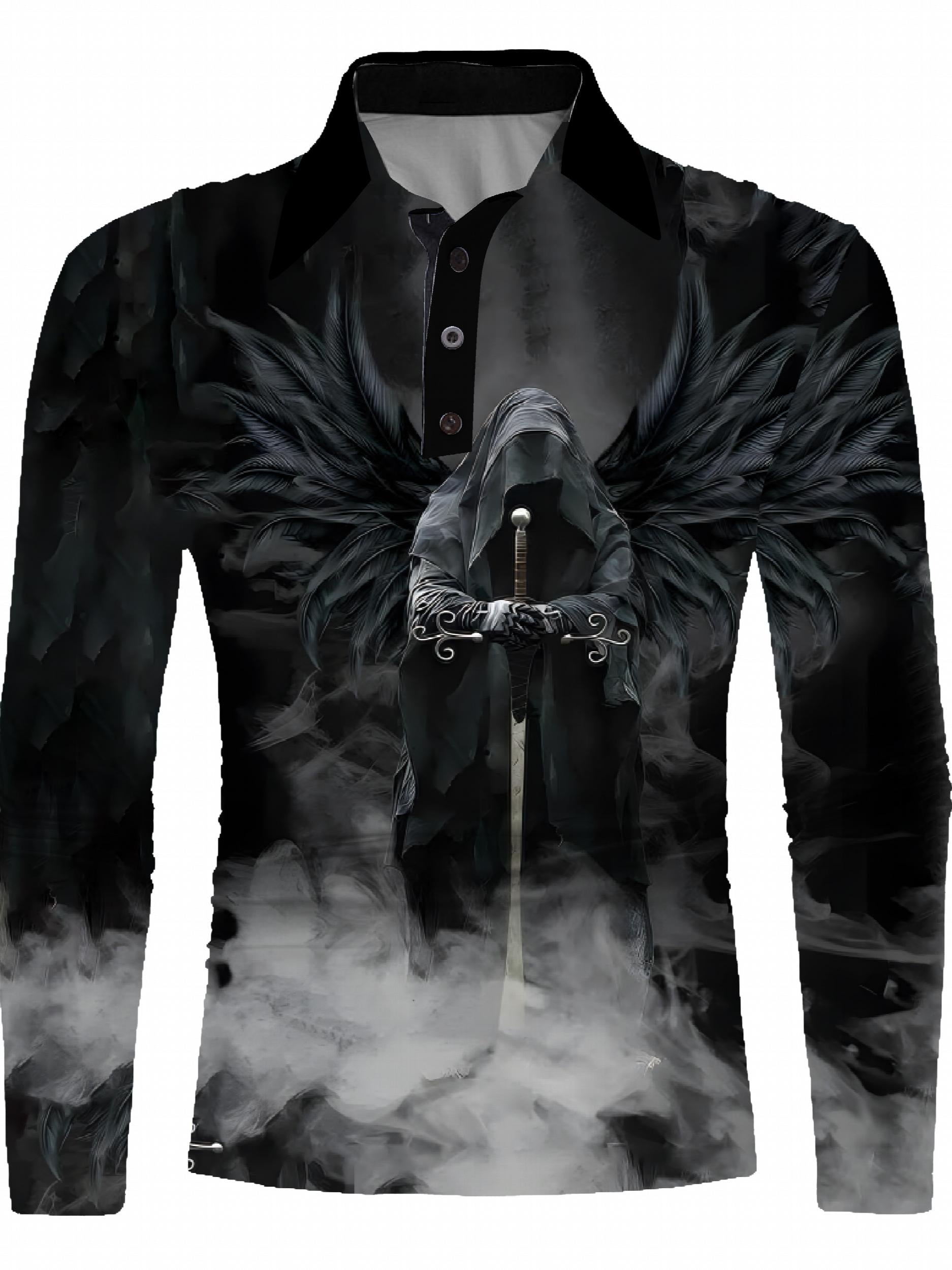 Men's Casual 1/4 Zipper Halloween Graphic Print Sports Top