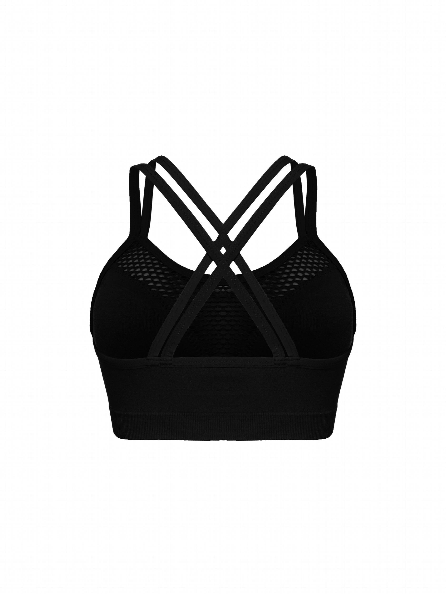 5pcs Stretch Hollow Criss Cross Sports Bra for Women