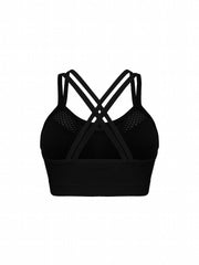5pcs Stretch Hollow Criss Cross Sports Bra for Women