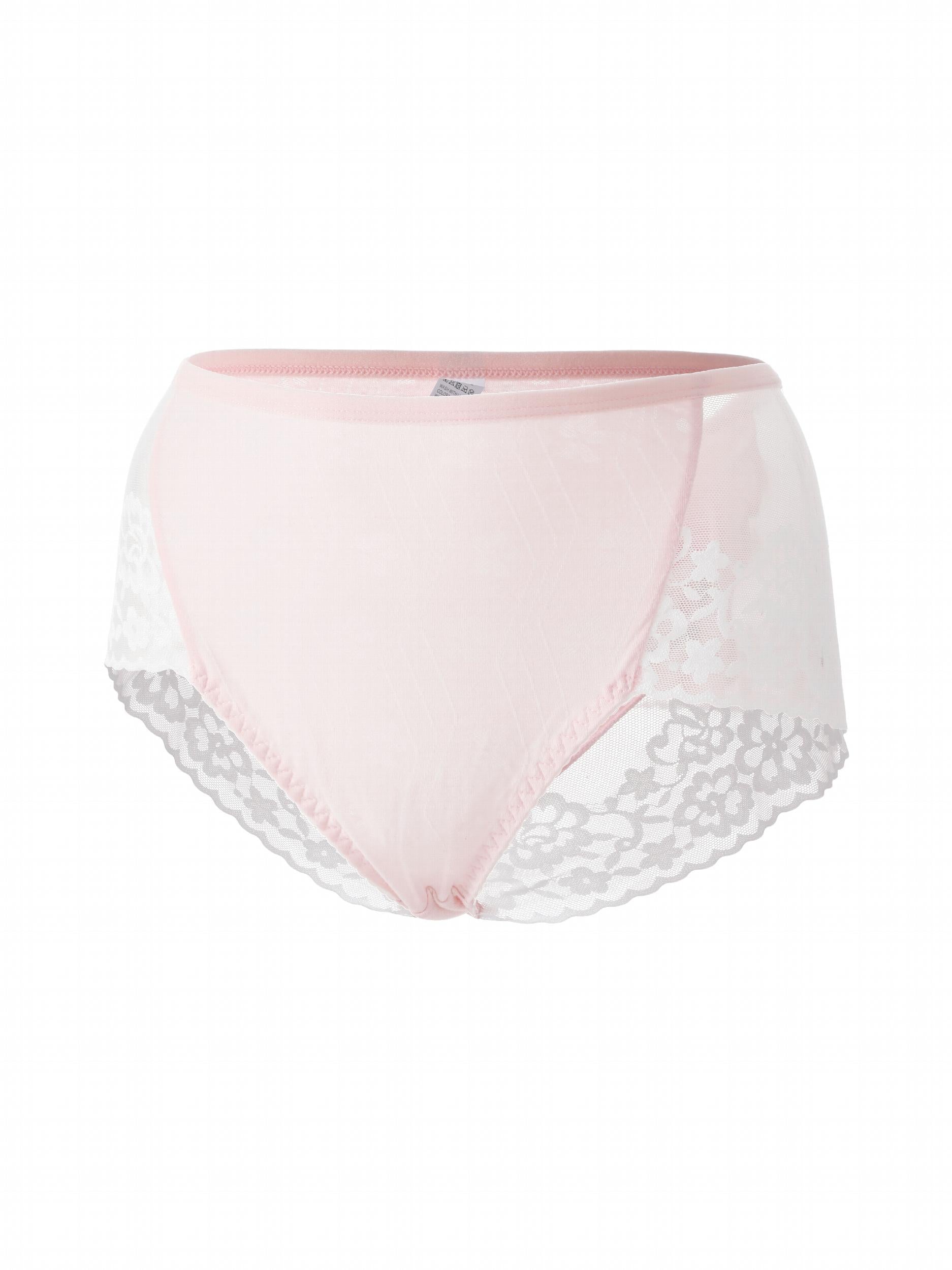 3 Pack Plus Size Panties Set with Contrast Lace - Soft and Stretchy