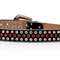 Rhinestone Punk PU Belt Western Cowboy Cowgirl Belts Jeans Pants Belt