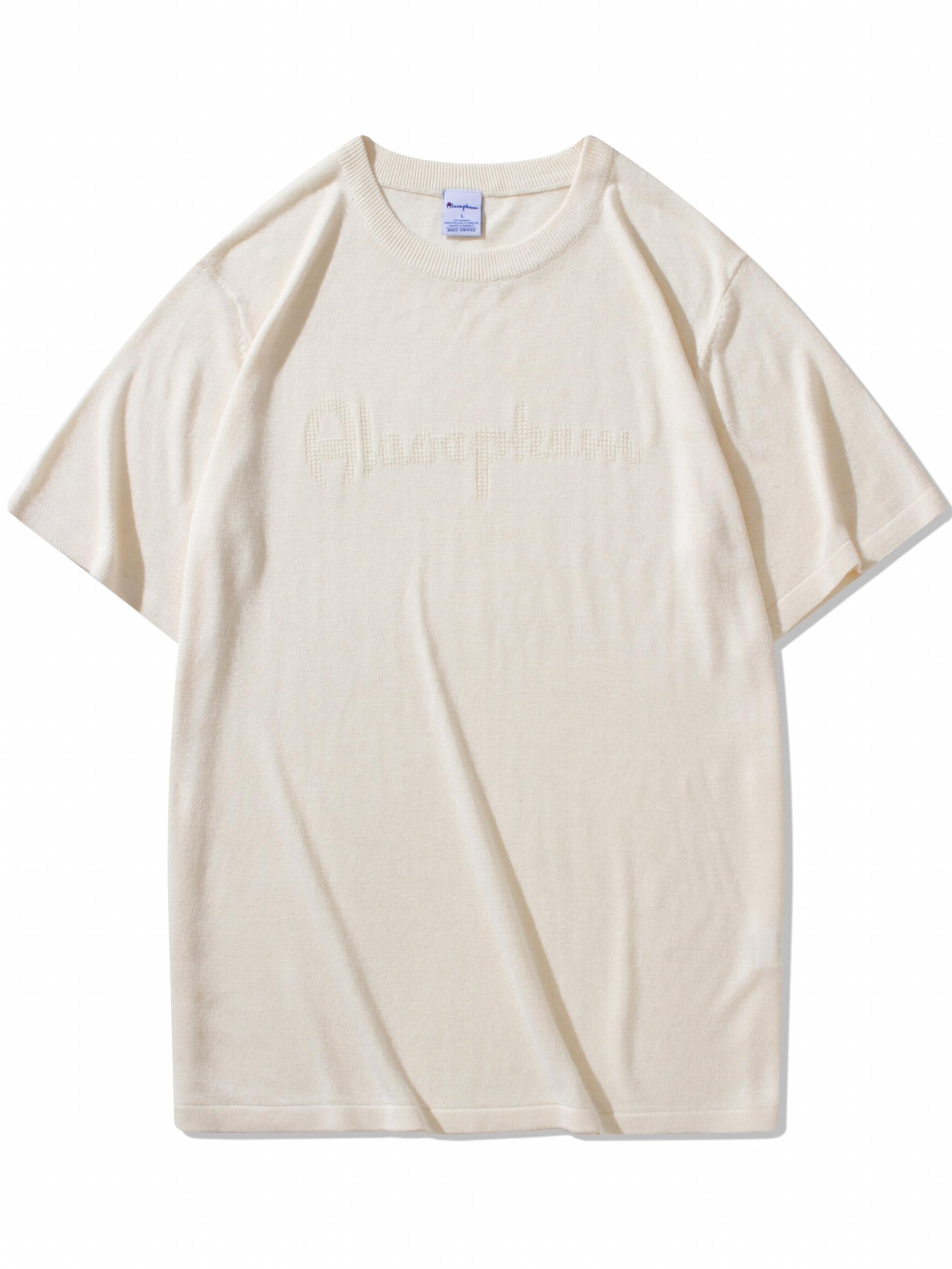 Men's Casual Knitted Crew Neck Short Sleeves Sweaters