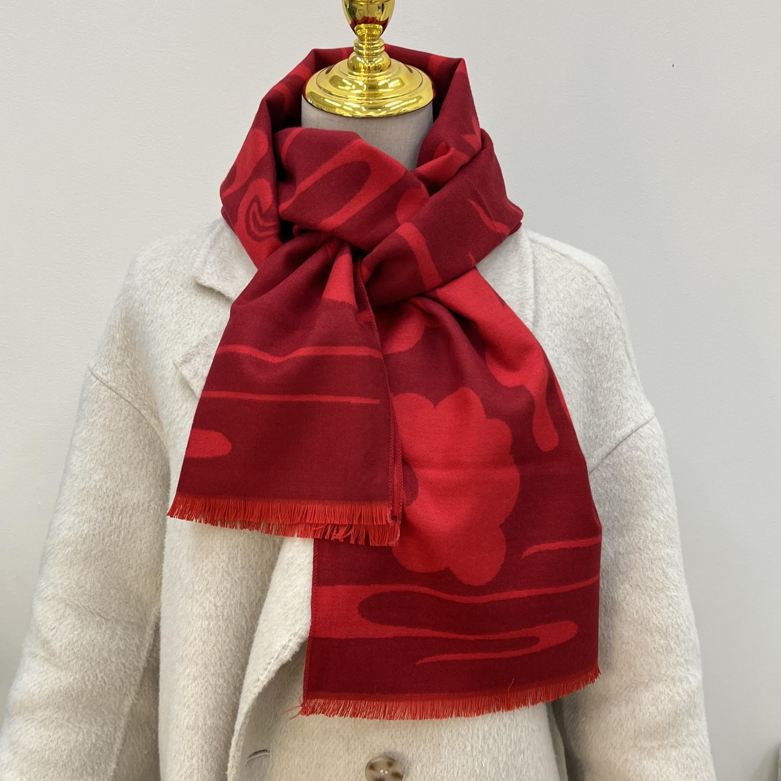 Red Cloud Blessing Scarf Celebration Annual Meeting Scarf Lucky Scarf