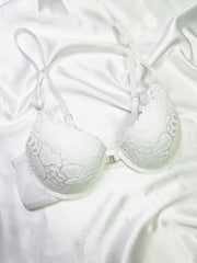 3pcs Lace Push Up Bras Front Buckle Bra Women's Lingerie