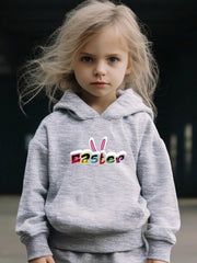 Easter Bunny Pattern 2pcs Activewear Sets Girls Comfy Outfits For Sports Running