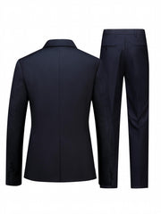 Men's 2-Piece Suit Jacket & Dress Pants Set for Business Dinner Wedding