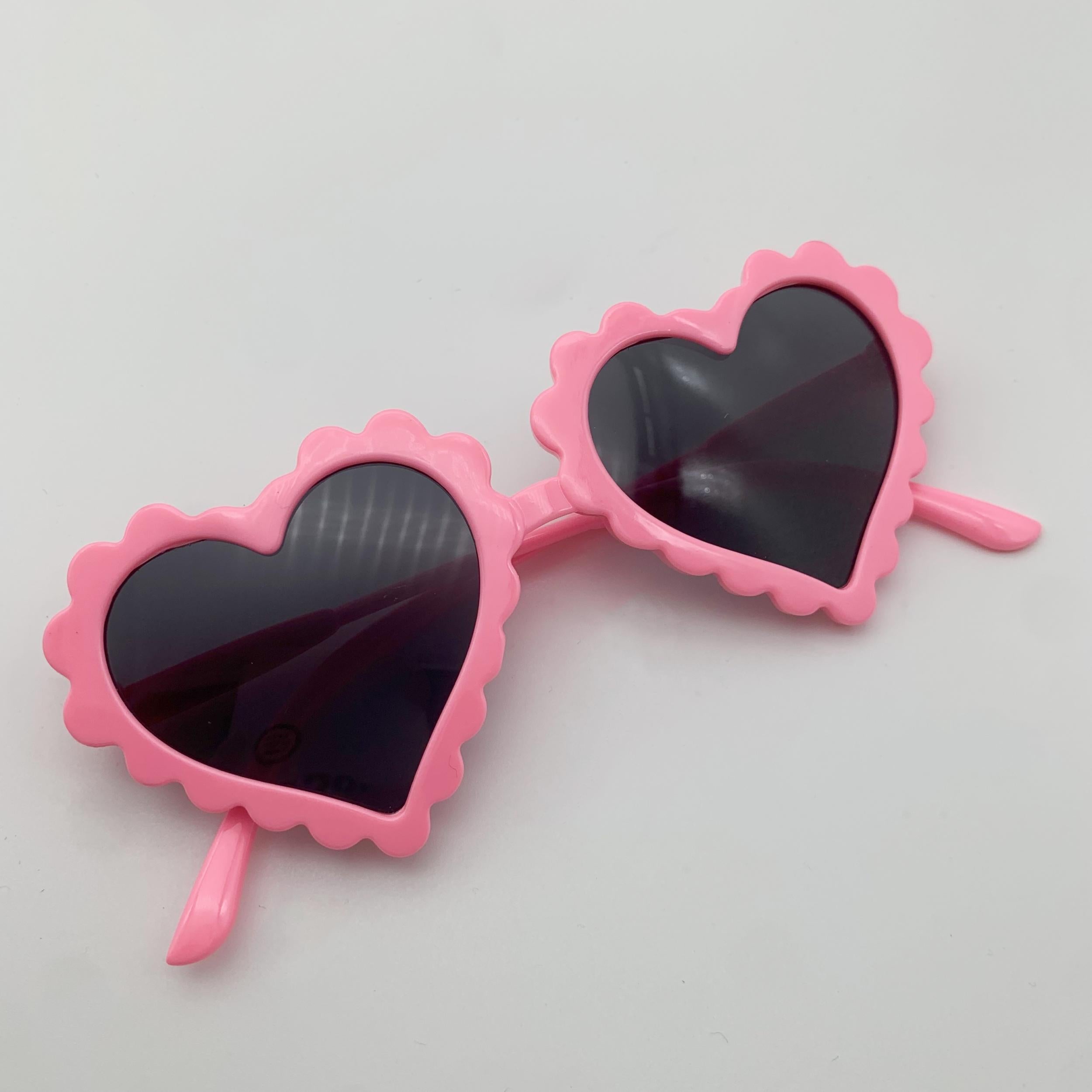 Kids Heart Shaped Sunglasses - Vintage Style