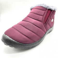 Women's Plush Lined Ankle Boots Waterproof Thermal Slip On Snow Boots