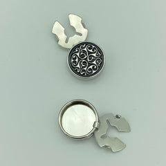 2pcs Minimalist Pattern Button Covers Hidden Buttons Shirt Decorative