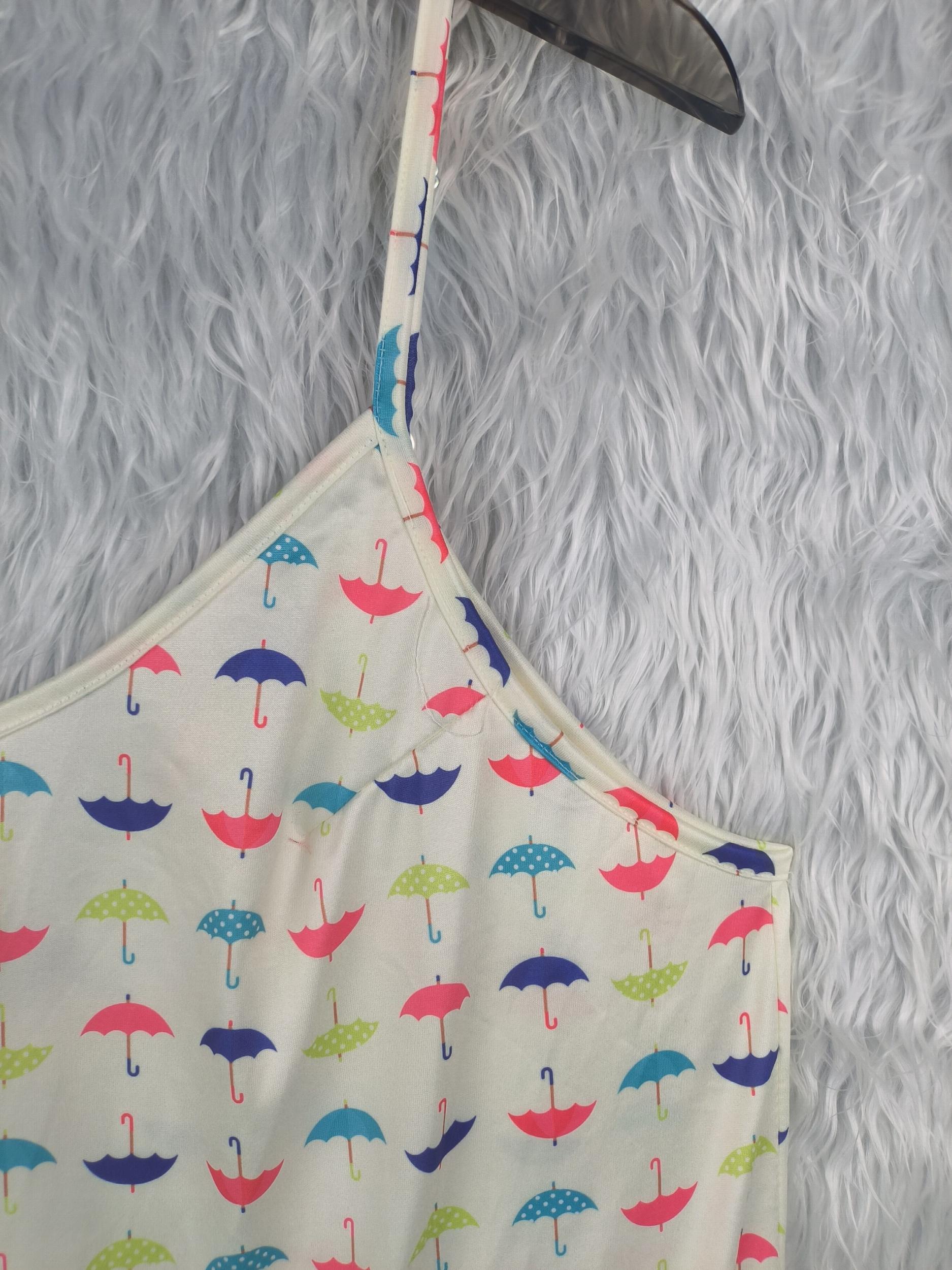 Umbrella Print Cami Sleep Dress