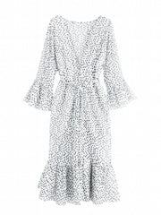 V Neck Loose Fit Ruffle Cover Up Shirt Beachwear Kimono