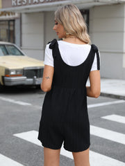 Solid Wide Leg Romper Scoop Neck Sleeveless